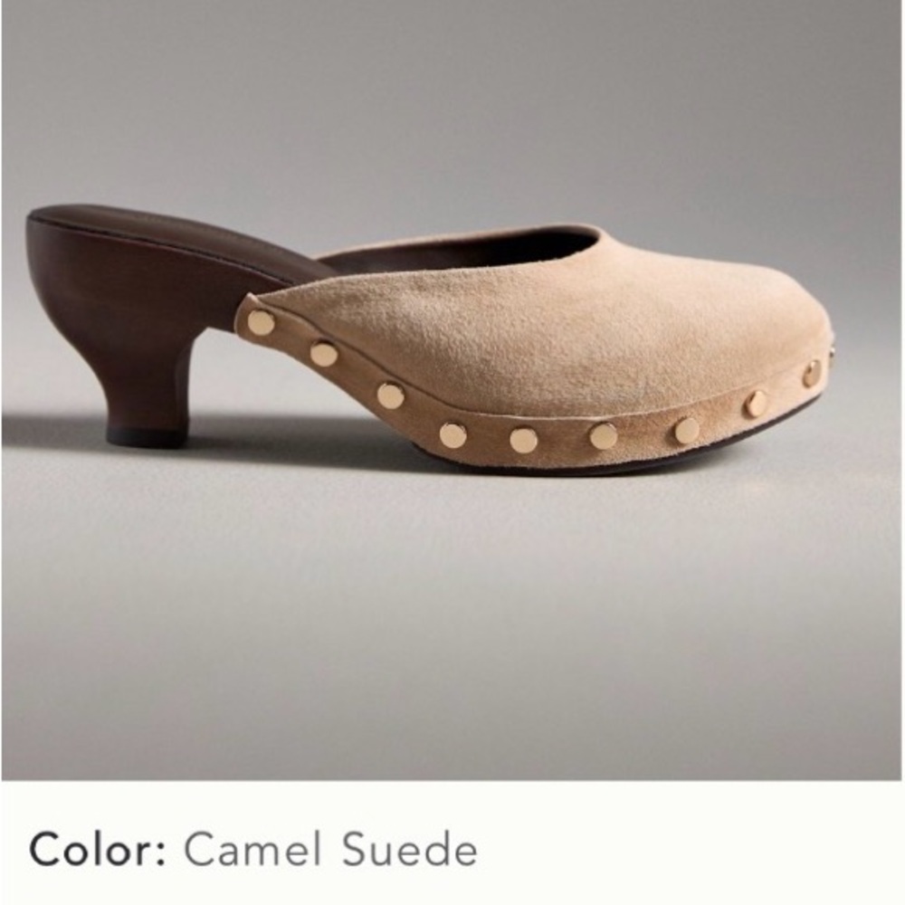 Jeffrey Campbell // Vintage Retro style // Suede Women's clog heels // 6.5
